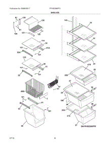 09 - Shelves parts for Frigidaire Refrigerator FPHS2399PF2 from AppliancePartsPros.com