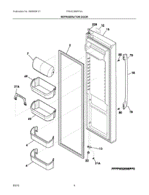 03 - Refrigerator Door parts for Frigidaire Refrigerator FPHS2399PF4A from AppliancePartsPros.com