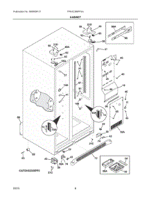 04 - Cabinet parts for Frigidaire Refrigerator FPHS2399PF4A from AppliancePartsPros.com