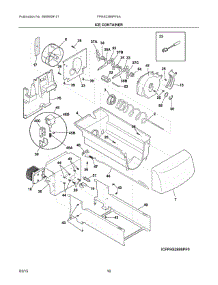 09 - Ice Container parts for Frigidaire Refrigerator FPHS2399PF4A from AppliancePartsPros.com
