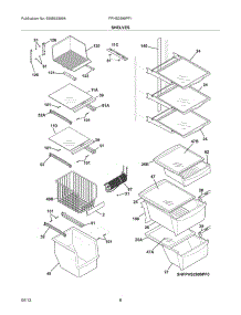 09 - Shelves parts for Frigidaire Refrigerator FPHS2699PF1 from AppliancePartsPros.com