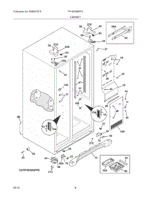 07 - Cabinet parts for Frigidaire Refrigerator FPHS2699PF2 from AppliancePartsPros.com