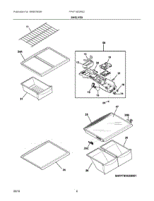 04 - Shelves parts for Frigidaire Refrigerator FPHT18D3RS3 from AppliancePartsPros.com