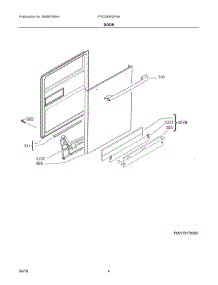 03 - Door parts for Frigidaire Dishwasher FPID2495QF0A from AppliancePartsPros.com