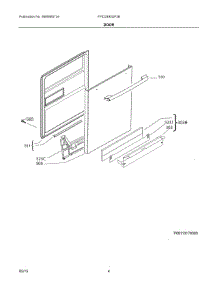 03 - Door parts for Frigidaire Dishwasher FPID2495QF3B from AppliancePartsPros.com