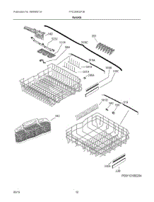07 - Racks parts for Frigidaire Dishwasher FPID2495QF3B from AppliancePartsPros.com