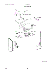 05 - Wash System parts for Frigidaire Dishwasher FPID2497RF0A from AppliancePartsPros.com