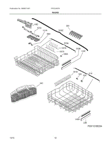 07 - Racks parts for Frigidaire Dishwasher FPID2497RF0A from AppliancePartsPros.com