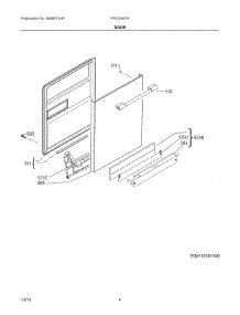 03 - Door parts for Frigidaire Dishwasher FPID2497RF1A from AppliancePartsPros.com