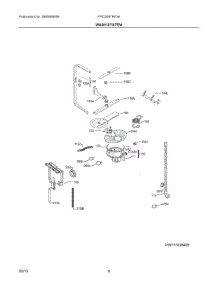 05 - Wash System parts for Frigidaire Dishwasher FPID2497RF3A from AppliancePartsPros.com