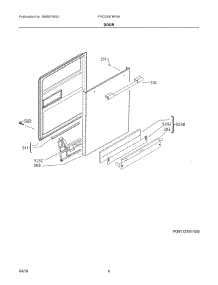 03 - Door parts for Frigidaire Dishwasher FPID2497RF5A from AppliancePartsPros.com