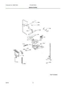 05 - Wash System parts for Frigidaire Dishwasher FPID2497RF5A from AppliancePartsPros.com