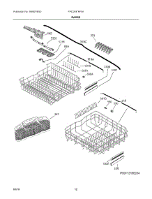 07 - Racks parts for Frigidaire Dishwasher FPID2497RF5A from AppliancePartsPros.com