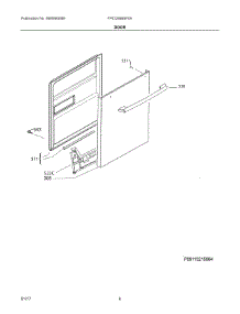 03 - Door parts for Frigidaire Dishwasher FPID2498SF0A from AppliancePartsPros.com