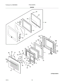 09 - Doors parts for Frigidaire Wall Oven FPMC2785PFB from AppliancePartsPros.com