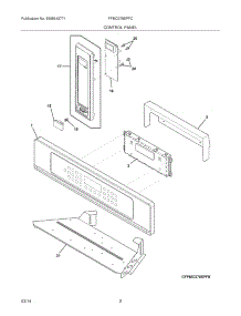 03 - Control Panel parts for Frigidaire Wall Oven FPMC2785PFC from AppliancePartsPros.com