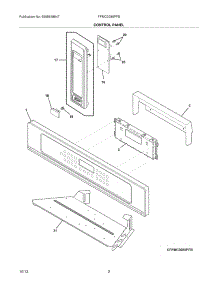03 - Control Panel parts for Frigidaire Wall Oven FPMC3085PFB from AppliancePartsPros.com