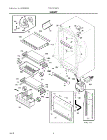 03 - Cabinet parts for Frigidaire Refrigerator FPRU19F8QFA from AppliancePartsPros.com