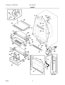 03 - Cabinet parts for Frigidaire Refrigerator FPRU19F8RFC from AppliancePartsPros.com