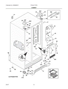 04 - Cabinet parts for Frigidaire Refrigerator FPSC2277RF0 from AppliancePartsPros.com