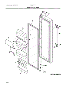 03 - Refrigerator Door parts for Frigidaire Refrigerator FPSC2277RF1 from AppliancePartsPros.com
