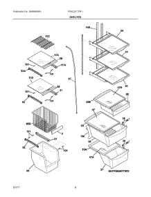 05 - Shelves parts for Frigidaire Refrigerator FPSC2277RF1 from AppliancePartsPros.com