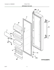 03 - Refrigerator Door parts for Frigidaire Refrigerator FPSC2277RF2 from AppliancePartsPros.com