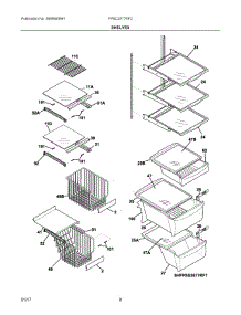 05 - Shelves parts for Frigidaire Refrigerator FPSC2277RF2 from AppliancePartsPros.com