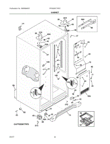 04 - Cabinet parts for Frigidaire Refrigerator FPSS2677RF0 from AppliancePartsPros.com