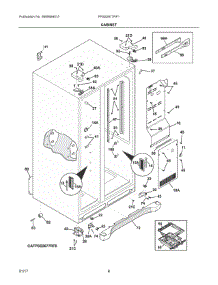 04 - Cabinet parts for Frigidaire Refrigerator FPSS2677RF1 from AppliancePartsPros.com