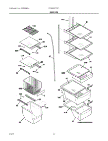 05 - Shelves parts for Frigidaire Refrigerator FPSS2677RF1 from AppliancePartsPros.com