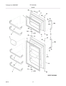 03 - Doors parts for Frigidaire Refrigerator FRT18G2NW6 from AppliancePartsPros.com