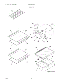 07 - Shelves parts for Frigidaire Refrigerator FRT18G2NW7 from AppliancePartsPros.com