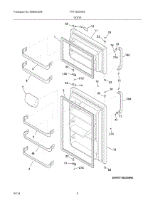 03 - Doors parts for Frigidaire Refrigerator FRT18G2NW9 from AppliancePartsPros.com
