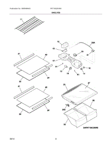 04 - Shelves parts for Frigidaire Refrigerator FRT18G2NWA from AppliancePartsPros.com