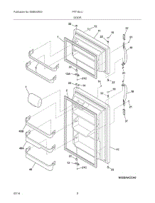 03 - Doors parts for Frigidaire Refrigerator FRT18L4JBN from AppliancePartsPros.com