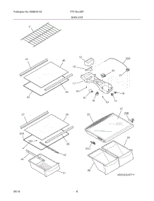 07 - Shelves parts for Frigidaire Refrigerator FRT18L4JBP from AppliancePartsPros.com