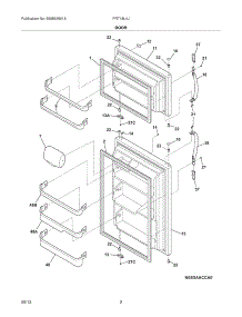 03 - Doors parts for Frigidaire Refrigerator FRT18L4JML from AppliancePartsPros.com