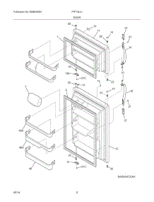 03 - Doors parts for Frigidaire Refrigerator FRT18L4JWM from AppliancePartsPros.com
