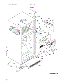 03 - Cabinet parts for Frigidaire Refrigerator FRT18L4JWP from AppliancePartsPros.com