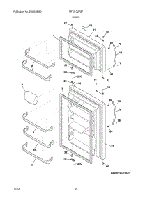 03 - Doors parts for Frigidaire Refrigerator FRT21G2PS7 from AppliancePartsPros.com