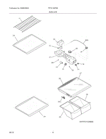 07 - Shelves parts for Frigidaire Refrigerator FRT21G2PS9 from AppliancePartsPros.com