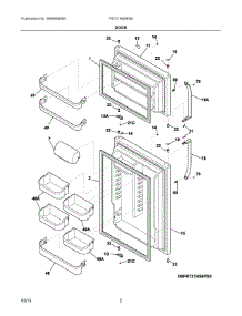 02 - Door parts for Frigidaire Refrigerator FRT21HS8PS5 from AppliancePartsPros.com
