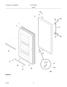 03 - Door parts for Frigidaire Freezer FRU17B2JW24 from AppliancePartsPros.com