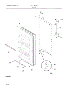 03 - Door parts for Frigidaire Freezer FRU17B2JW25 from AppliancePartsPros.com