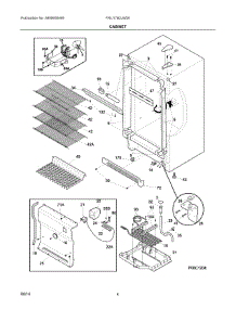 03 - Cabinet parts for Frigidaire Freezer FRU17B2JW26 from AppliancePartsPros.com
