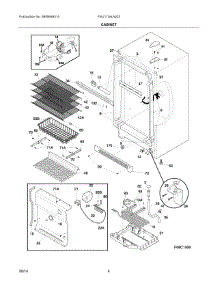 03 - Cabinet parts for Frigidaire Freezer FRU17G4JW23 from AppliancePartsPros.com