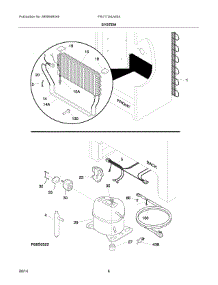04 - System parts for Frigidaire Freezer FRU17G4JW24 from AppliancePartsPros.com