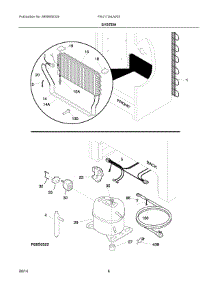 04 - System parts for Frigidaire Freezer FRU17G4JW25 from AppliancePartsPros.com