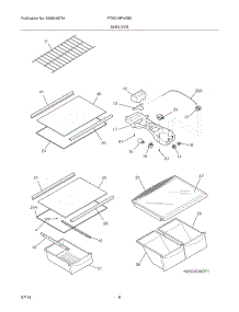 07 - Shelves parts for Frigidaire Refrigerator FTMD18P4KBE from AppliancePartsPros.com